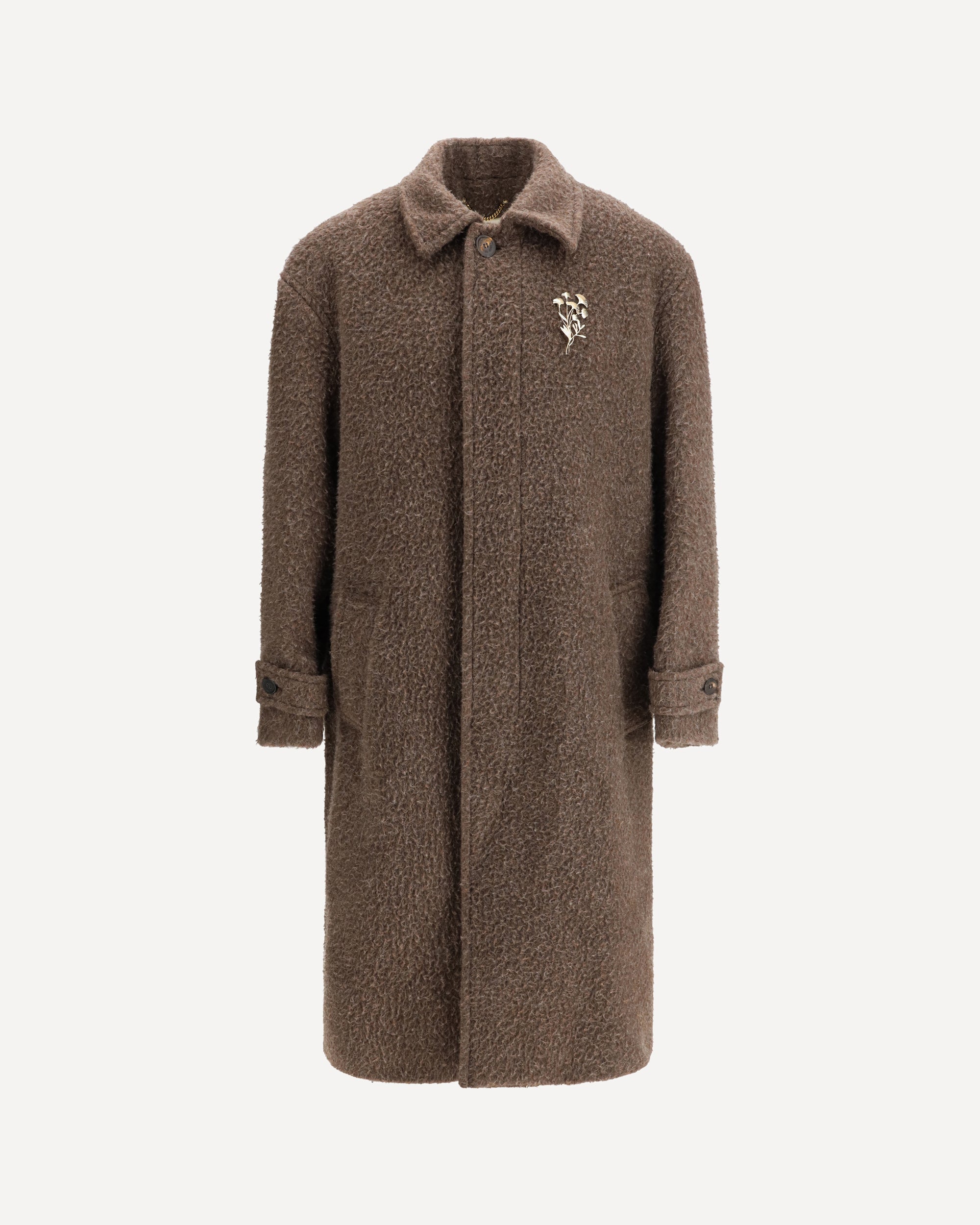 GOLDEN GOOSE Journey Single-breasted Coat BROWN | Base Blu