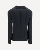 Double-breasted Tuxedo Jacket - BLACK | Base Blu