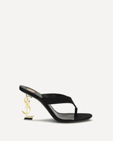 Opyum crepe satin Sandals - BLACK | Base Blu
