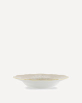 Piatto fondo in porcellana Collezione Oriente Italiano - BEIGE | Base Blu