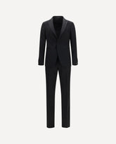 Single-breasted virgin wool Suit - BLACK | Base Blu