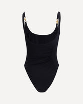 Medusa ’95 Gathered Swimsuit - BLACK | Base Blu