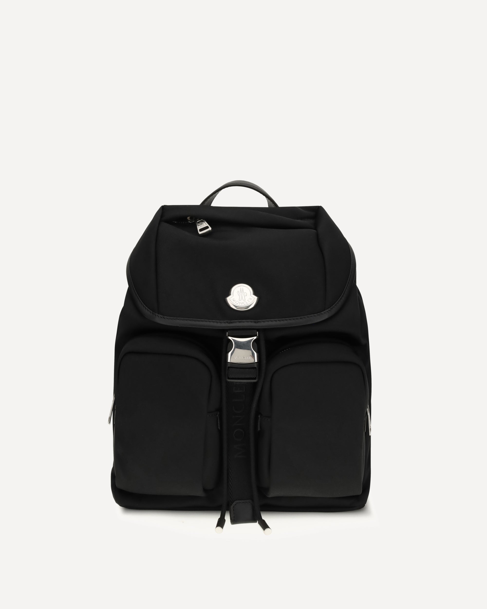 新作18.3万 Moncler Trick ドローストリング バックパック 黒 MONCLER New Trick Backpack BLACK | Base Blu