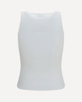 Ribbed jersey Tank Top - WHITE | Base Blu