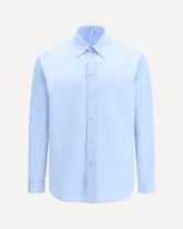 Classic cotton Shirt with embroidered Anagram logo - LIGHT BLUE | Base Blu