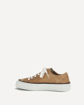 Shiny Tab suede Sneakers - BEIGE | Base Blu