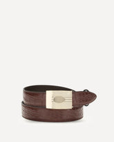 Alligator Belt - BORDEAUX | Base Blu