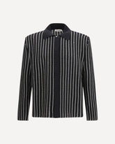 Embroidered crochet Cardigan - BLACK | Base Blu