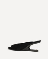 Mules open-toe in suede - NERO | Base Blu