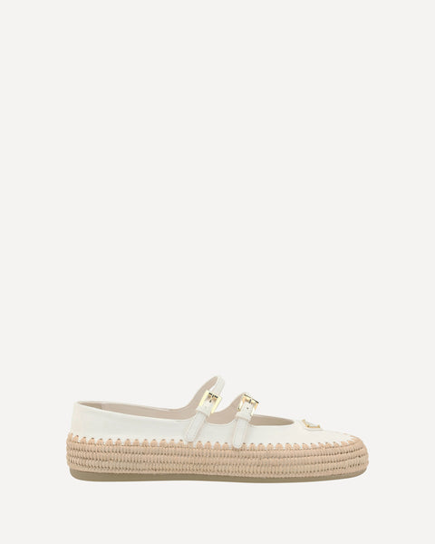 PRADA Nappa leather Ballerinas WHITE | Base Blu