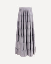 Draped Habotai silk Skirt - GREY | Base Blu