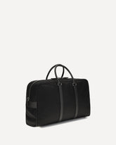 Travel Bag in Re-Nylon and Saffiano - BLACK | Base Blu