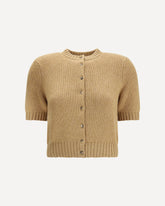 Nora cropped Cardigan - BEIGE | Base Blu