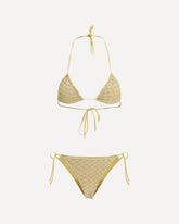 Triangle Bikini in lamé viscose - GOLD | Base Blu