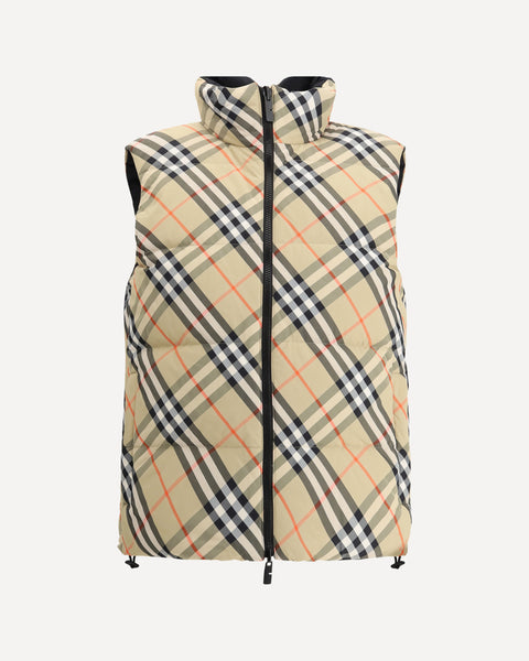 BURBERRY Reversible Down Vest MULTICOLOUR | Base Blu
