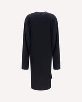 Twisted-knot cotton Dress - BLACK | Base Blu