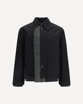 Nylon ripstop twill Bomber Jacket - BLACK | Base Blu