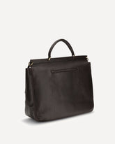 Leather Briefcase Bag - BROWN | Base Blu