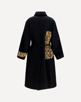 Alpaca and wool Coat with embroidery - BLACK | Base Blu