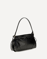 Small Bonnie Handbag in leather - BLACK | Base Blu