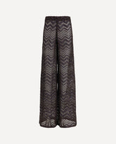 Pantaloni ampi a rete zig zag con paillettes - MULTICOLORE | Base Blu