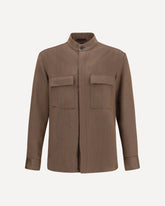 Wool Ovs-overshirt - BROWN | Base Blu