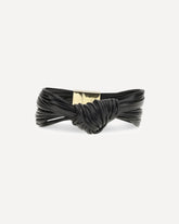 Knot leather Bracelet - BLACK | Base Blu