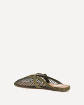 Flat mesh Mules - GREEN | Base Blu