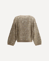 Sequined Sweater - BEIGE | Base Blu