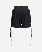 Shorts in cotone con cintura - NERO | Base Blu