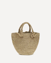 Borsa a Secchiello Arona in rafia  - BEIGE | Base Blu
