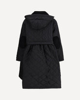 Quilted hooded Coat by Barbour x GANNI - BLACK | Base Blu