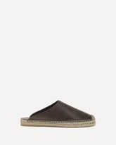 Mules Espadrillas in pelle - MARRONE | Base Blu