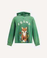 Embroidered Wildlife Hoodie - GREEN | Base Blu