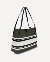 Borsa Tote Release media in tela e pelle  - NERO | Base Blu