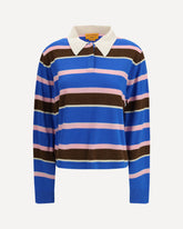 Rugby cropped striped Jumper - BLUE | Base Blu