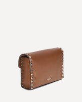 Rockstud Shoulder Bag - BROWN | Base Blu