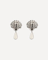 Crystal drop Earrings - SILVER | Base Blu