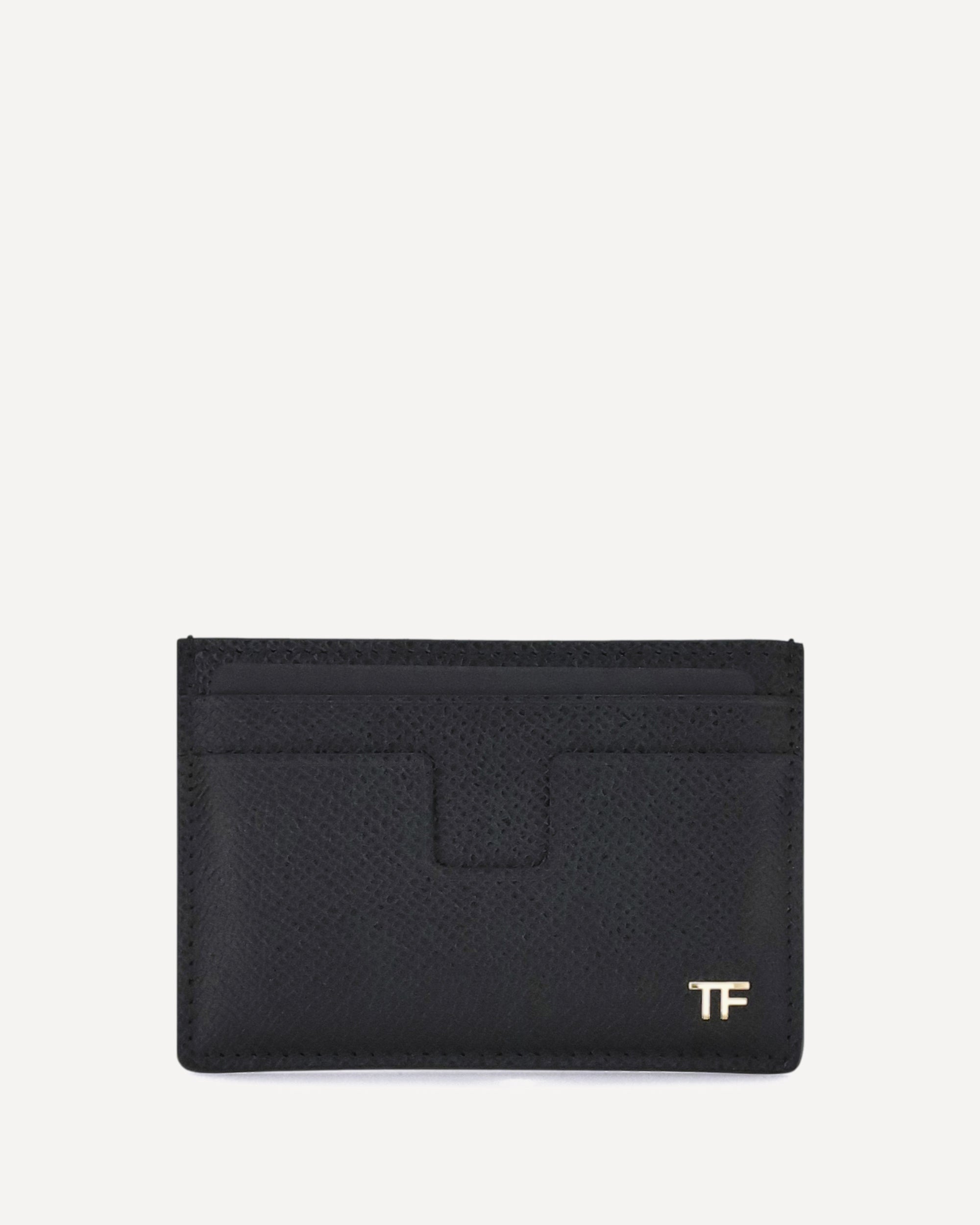 TOM FORD Saffiano leather Card Holder BLACK | Base Blu