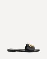 Logoed Sandals - BLACK | Base Blu