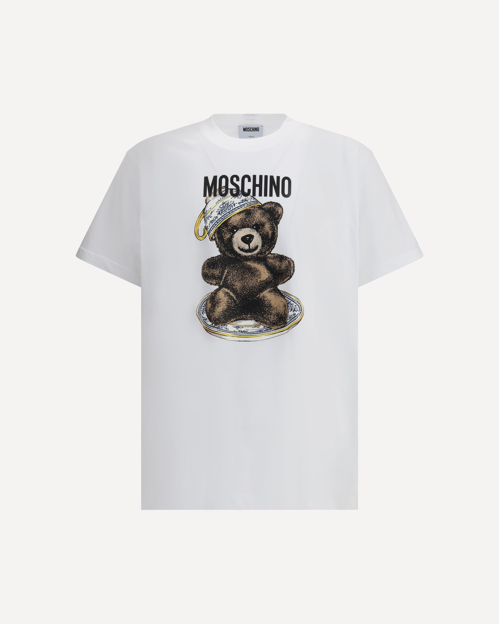MOSCHINO T-shirt with bear WHITE | Base Blu