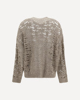 Perforated Sweater with sequins - BEIGE | Base Blu