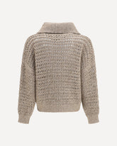 Cashmere Cardigan with central pocket - GREY | Base Blu