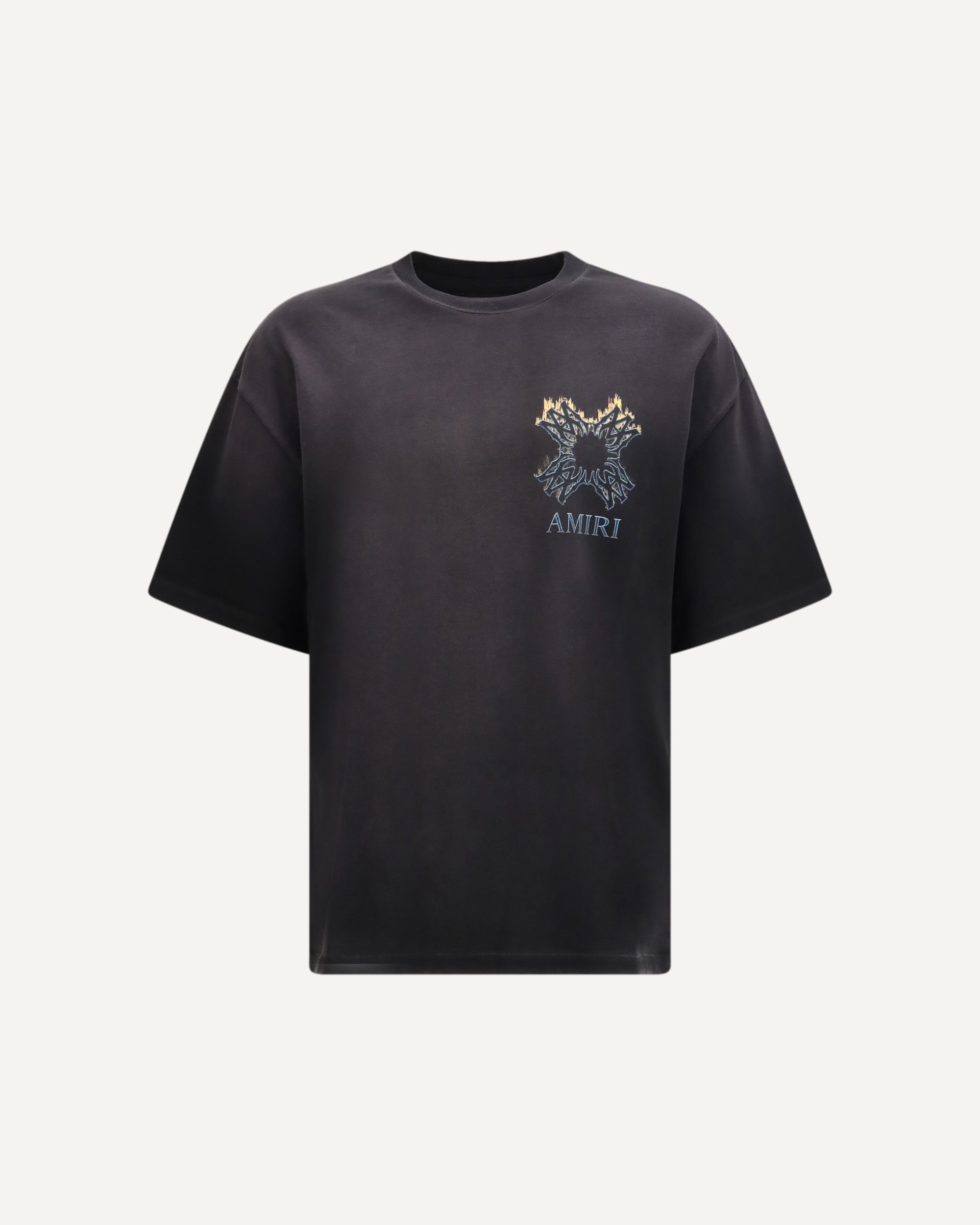 AMIRI MA Quad Flames Oversized T-shirt BLACK | Base Blu