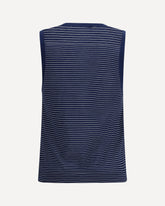 Striped cotton tank Top - BLUE | Base Blu