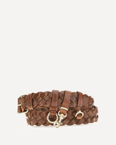 Woven leather Belt - BROWN | Base Blu