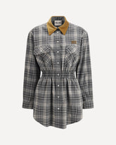 Flannel Mini-dress - GREY | Base Blu