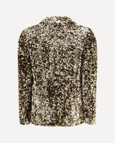 Single-breasted Jacket with sequins - GOLD | Base Blu