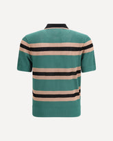 Polo a righe a maniche corte - VERDE | Base Blu