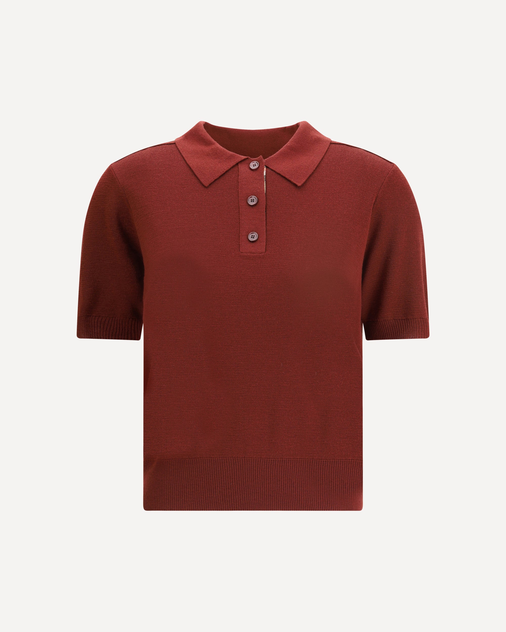 BURBERRY Wool Polo Shir BORDEAUX | Base Blu